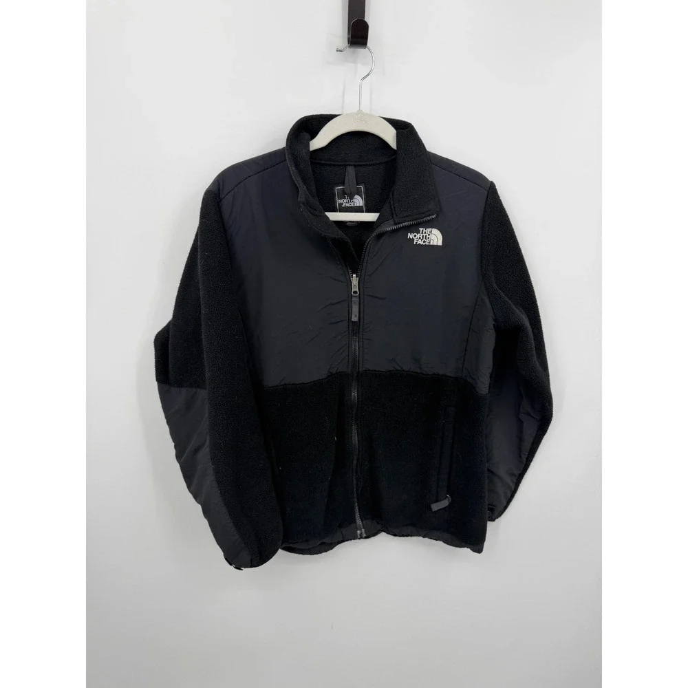 The North Face Denali Fleece Jacket Girls XL Black Polartec Full Zip